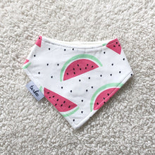 Load image into Gallery viewer, Watermelon Dribble Bib White