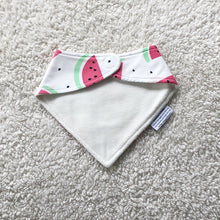 Load image into Gallery viewer, Watermelon Dribble Bib White