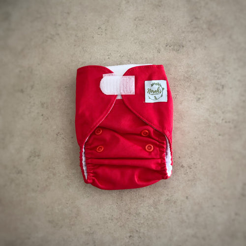 Newborn Pocket Nappy - Red