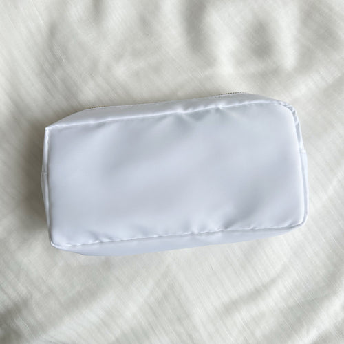 White Cosmetic Zip Bag