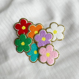 Flower Power Patches With Gold Trim