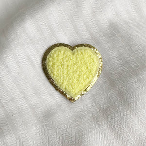 Love Heart Patches With Gold Trim