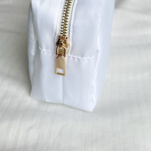 White Cosmetic Zip Bag