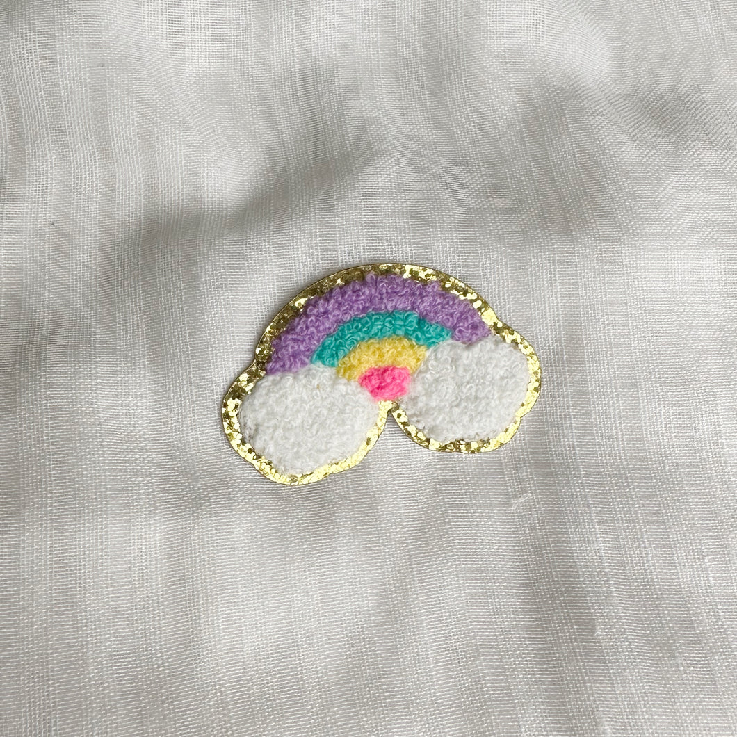 Rainbow Patches With Gold Trim