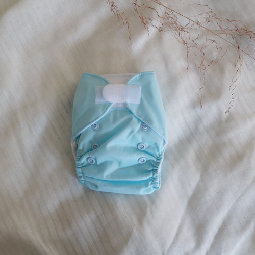 Newborn Pocket Nappy - Sky Blue