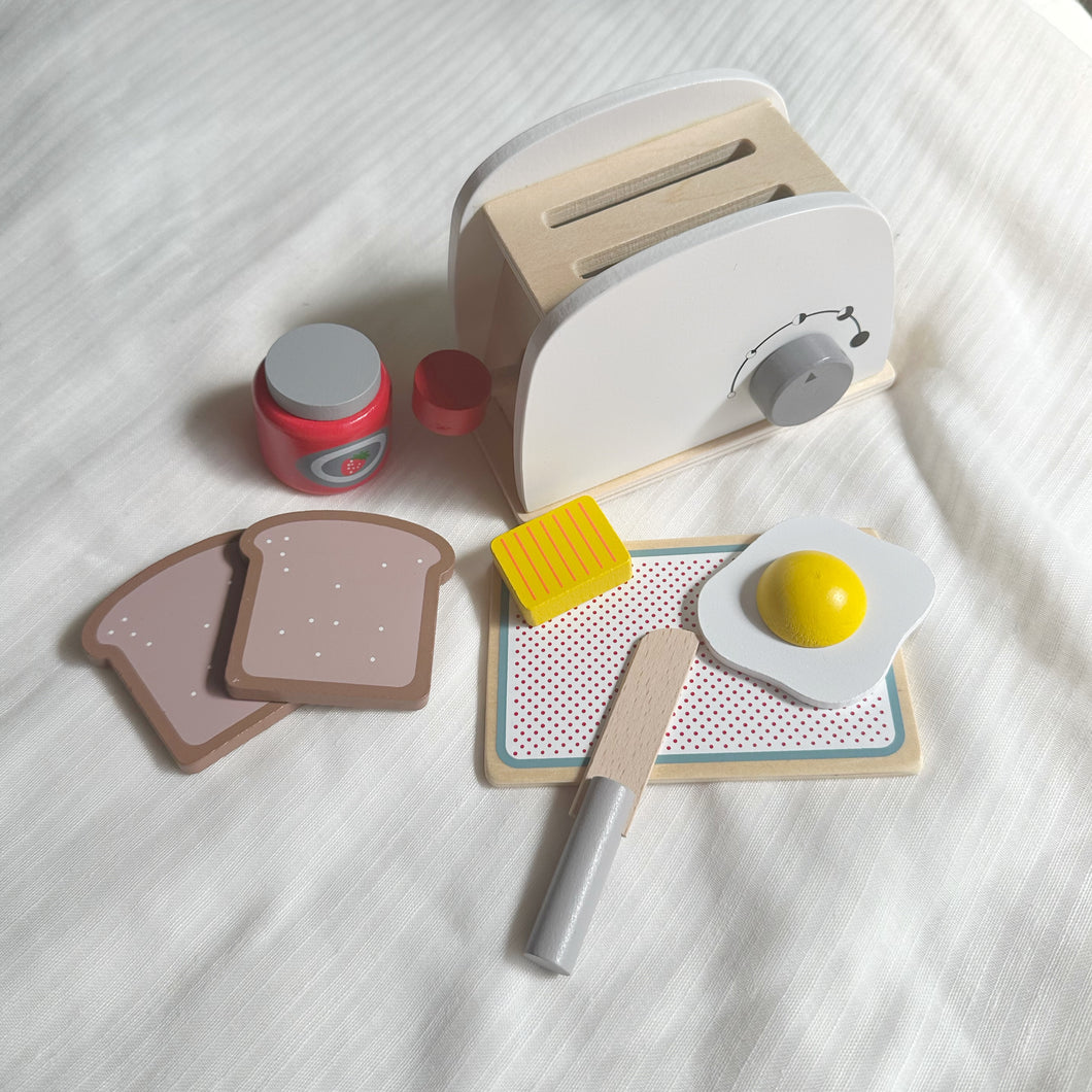 Wooden Play Toaster White