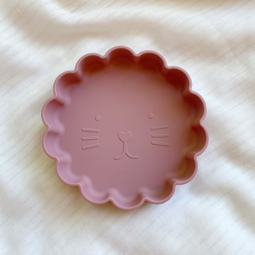 Suction Flower Plate - Dusty Rose