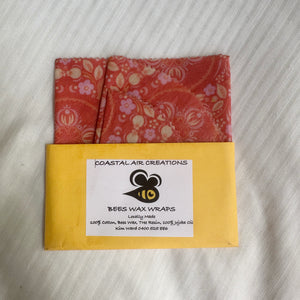 Handmade Round Bees Wax Wraps 3 Pack