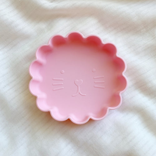 Suction Flower Plate - Baby Pink